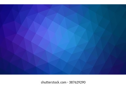 Dark blue polygonal illustration, which consist of triangles. Geometric background in Origami style with gradient. Triangular design for your business.