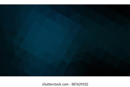 Dark blue polygonal illustration, which consist of triangles. Geometric background in Origami style with gradient. Triangular design for your business.