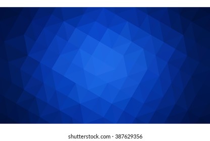 Dark blue polygonal illustration, which consist of triangles. Geometric background in Origami style with gradient. Triangular design for your business.