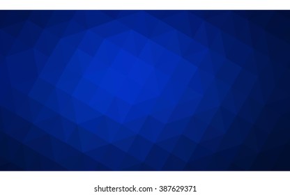 Dark blue polygonal illustration, which consist of triangles. Geometric background in Origami style with gradient. Triangular design for your business.