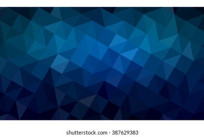Dark blue polygonal illustration, which consist of triangles. Geometric background in Origami style with gradient. Triangular design for your business.