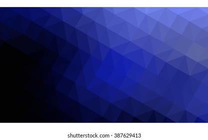 Dark blue polygonal illustration, which consist of triangles. Geometric background in Origami style with gradient. Triangular design for your business.