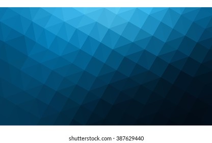 Dark blue polygonal illustration, which consist of triangles. Geometric background in Origami style with gradient. Triangular design for your business.