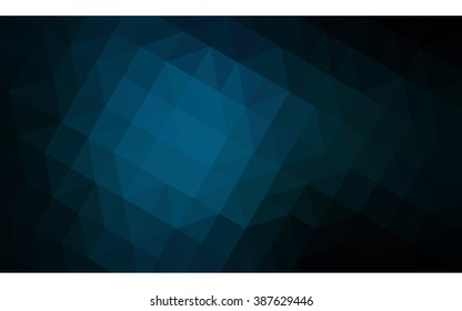 Dark blue polygonal illustration, which consist of triangles. Geometric background in Origami style with gradient. Triangular design for your business.