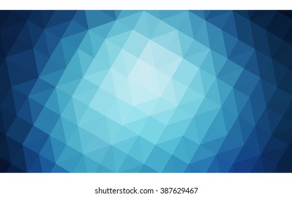Dark blue polygonal illustration, which consist of triangles. Geometric background in Origami style with gradient. Triangular design for your business.