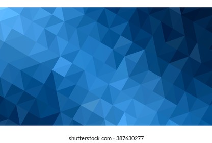 Dark blue polygonal illustration, which consist of triangles. Geometric background in Origami style with gradient. Triangular design for your business.