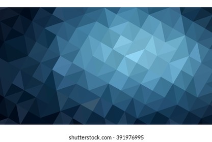 Dark blue polygonal illustration, which consist of triangles. Geometric background in Origami style with gradient. Triangular design for your business.