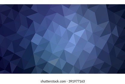 Dark blue polygonal illustration, which consist of triangles. Geometric background in Origami style with gradient. Triangular design for your business.