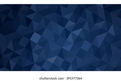 Dark blue polygonal illustration, which consist of triangles. Geometric background in Origami style with gradient. Triangular design for your business.