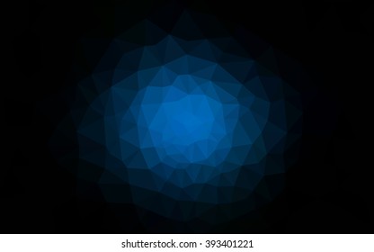 Dark blue polygonal illustration, which consist of triangles. Geometric background in Origami style with gradient. Triangular design for your business.