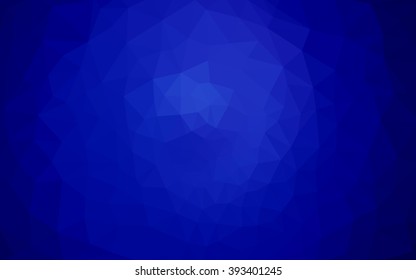 Dark blue polygonal illustration, which consist of triangles. Geometric background in Origami style with gradient. Triangular design for your business.