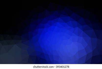 Dark blue polygonal illustration, which consist of triangles. Geometric background in Origami style with gradient. Triangular design for your business.