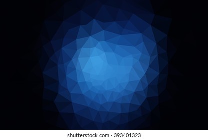 Dark blue polygonal illustration, which consist of triangles. Geometric background in Origami style with gradient. Triangular design for your business.
