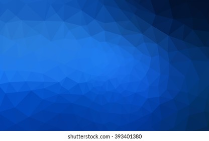 Dark blue polygonal illustration, which consist of triangles. Geometric background in Origami style with gradient. Triangular design for your business.