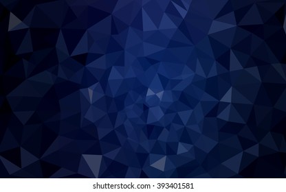 Dark blue polygonal illustration, which consist of triangles. Geometric background in Origami style with gradient. Triangular design for your business.