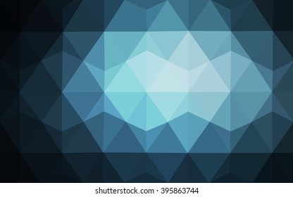 Dark blue polygonal illustration, which consist of triangles. Geometric background in Origami style with gradient. Triangular design for your business.