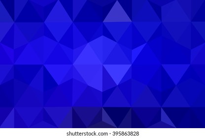 Dark blue polygonal illustration, which consist of triangles. Geometric background in Origami style with gradient. Triangular design for your business.