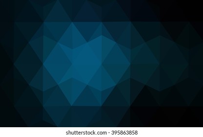 Dark blue polygonal illustration, which consist of triangles. Geometric background in Origami style with gradient. Triangular design for your business.