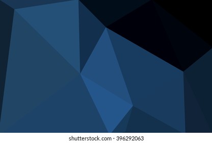 Dark blue polygonal illustration, which consist of triangles. Geometric background in Origami style with gradient. Triangular design for your business.