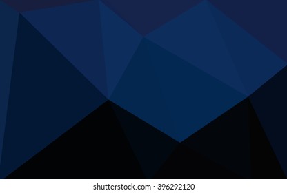 Dark blue polygonal illustration, which consist of triangles. Geometric background in Origami style with gradient. Triangular design for your business.