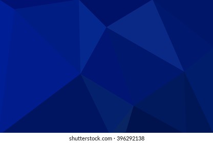 Dark blue polygonal illustration, which consist of triangles. Geometric background in Origami style with gradient. Triangular design for your business.