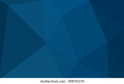 Dark blue polygonal illustration, which consist of triangles. Geometric background in Origami style with gradient. Triangular design for your business.