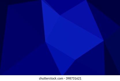 Dark blue polygonal illustration, which consist of triangles. Geometric background in Origami style with gradient. Triangular design for your business.