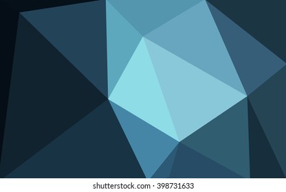 Dark blue polygonal illustration, which consist of triangles. Geometric background in Origami style with gradient. Triangular design for your business.