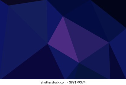 Dark blue polygonal illustration, which consist of triangles. Geometric background in Origami style with gradient. Triangular design for your business.