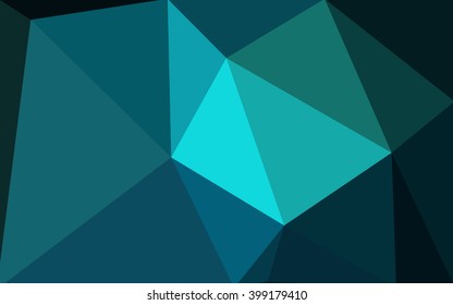 Dark blue polygonal illustration, which consist of triangles. Geometric background in Origami style with gradient. Triangular design for your business.