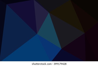 Dark blue polygonal illustration, which consist of triangles. Geometric background in Origami style with gradient. Triangular design for your business.