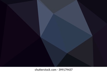 Dark blue polygonal illustration, which consist of triangles. Geometric background in Origami style with gradient. Triangular design for your business.