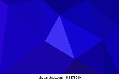Dark blue polygonal illustration, which consist of triangles. Geometric background in Origami style with gradient. Triangular design for your business.