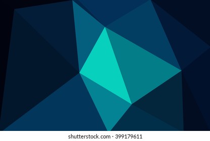 Dark blue polygonal illustration, which consist of triangles. Geometric background in Origami style with gradient. Triangular design for your business.