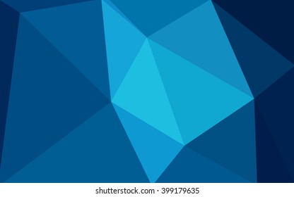 Dark blue polygonal illustration, which consist of triangles. Geometric background in Origami style with gradient. Triangular design for your business.