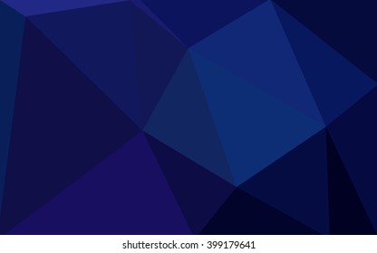 Dark blue polygonal illustration, which consist of triangles. Geometric background in Origami style with gradient. Triangular design for your business.