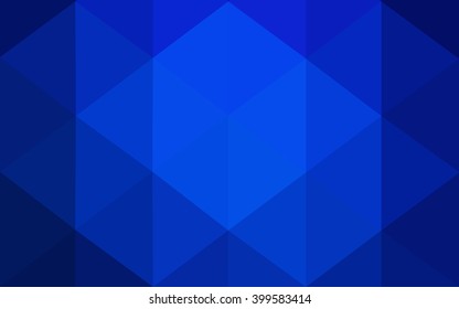 Dark blue polygonal illustration, which consist of triangles. Geometric background in Origami style with gradient. Triangular design for your business.
