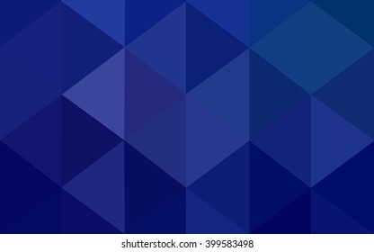 Dark blue polygonal illustration, which consist of triangles. Geometric background in Origami style with gradient. Triangular design for your business.