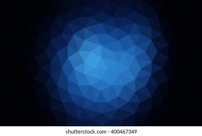 Dark blue polygonal illustration, which consist of triangles. Geometric background in Origami style with gradient. Triangular design for your business.