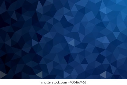 Dark blue polygonal illustration, which consist of triangles. Geometric background in Origami style with gradient. Triangular design for your business.