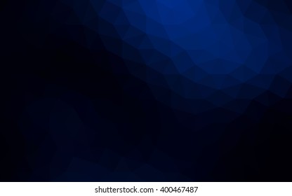 Dark blue polygonal illustration, which consist of triangles. Geometric background in Origami style with gradient. Triangular design for your business.
