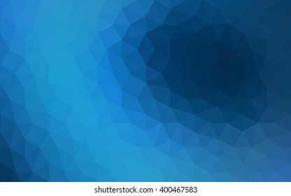 Dark blue polygonal illustration, which consist of triangles. Geometric background in Origami style with gradient. Triangular design for your business.