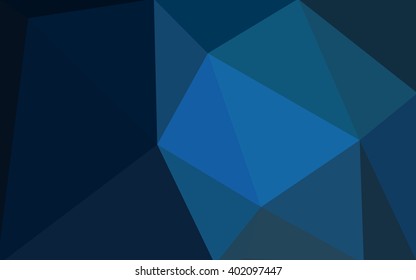 Dark blue polygonal illustration, which consist of triangles. Geometric background in Origami style with gradient. Triangular design for your business.