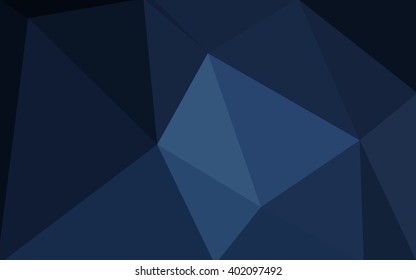 Dark blue polygonal illustration, which consist of triangles. Geometric background in Origami style with gradient. Triangular design for your business.