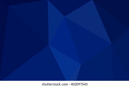Dark blue polygonal illustration, which consist of triangles. Geometric background in Origami style with gradient. Triangular design for your business.