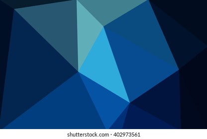 Dark blue polygonal illustration, which consist of triangles. Geometric background in Origami style with gradient. Triangular design for your business.