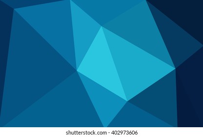 Dark blue polygonal illustration, which consist of triangles. Geometric background in Origami style with gradient. Triangular design for your business.