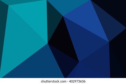 Dark blue polygonal illustration, which consist of triangles. Geometric background in Origami style with gradient. Triangular design for your business.