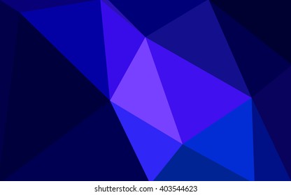 Dark blue polygonal illustration, which consist of triangles. Geometric background in Origami style with gradient. Triangular design for your business.