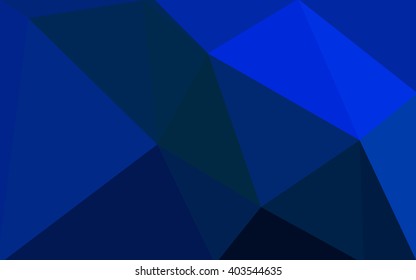 Dark blue polygonal illustration, which consist of triangles. Geometric background in Origami style with gradient. Triangular design for your business.